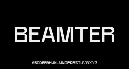 FUTURISTIC TECHNOLOGY FONT VECTOR TYPEFACE