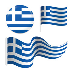 Obraz premium GREECE or GREEK FLAG SET