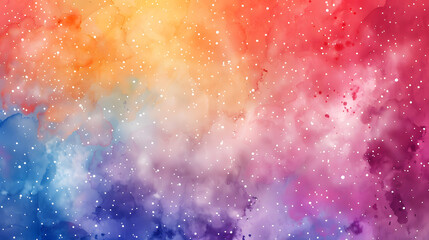 Naklejka premium Galaxy cosmos multicolored texture watercolor background. Generative AI.