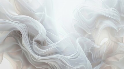 Obraz premium A white background with a gentle, abstract swirl pattern, adding a touch of elegance without overwhelming the viewer