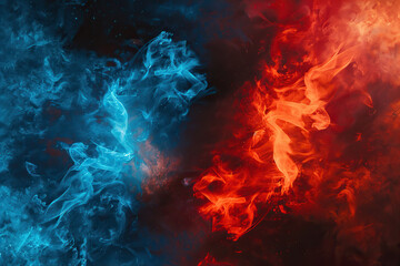 Generative ai on theme of beautiful texture water and fire for design natural abstract background