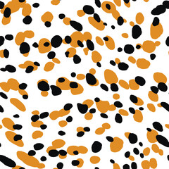 Abstract modern leopard seamless pattern. Animals trendy background. Black and white decorative vector stock illustration for print, fabric, textile. Modern monochrome ornament of stylized skin