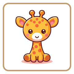 cute giraffe, coloring book