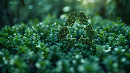 Circular economy symbolizing the idea of an eternal and boundless circular economy for commercial expansion and a durable future amidst the backdrop of nature and the ecosystem.