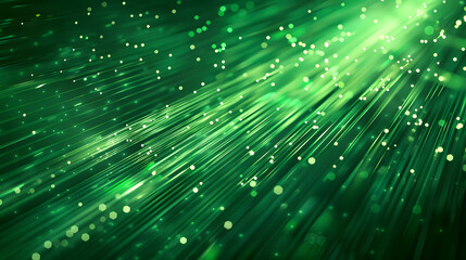 Neon fiber optic lines, green abstract texture background, abstract speed lines technology background