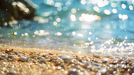 close up beach and sea blur background summer vacation celebration travel 
