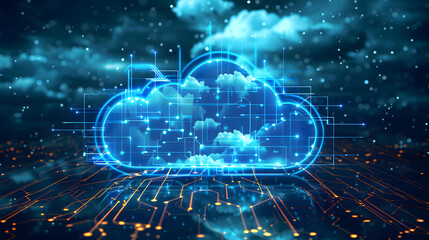 Cloud Computing Creative Icon. Cloud Computing ad, 2d Rendering icon, High Quality Resolution, Simple