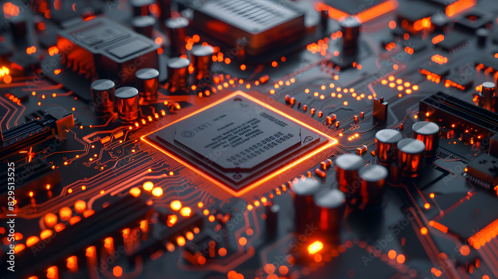 Poster circuit hardware motherboard tech component electronic computer digital technology processor chip mi