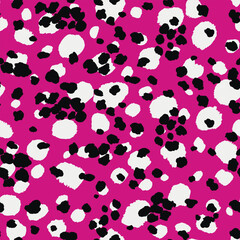 Obraz premium Abstract modern leopard seamless pattern. Animals trendy background. Color decorative vector stock illustration for print, card, postcard, fabric, textile. Modern ornament of stylized skin