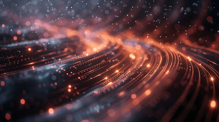 Abstract network information web science technology data center fiber optic cable 5G connection future light
