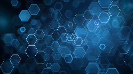 Hexagons pattern Medical, technology or science design background. Generative AI.
