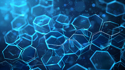 Hexagons pattern Medical, technology or science design background. Generative AI.