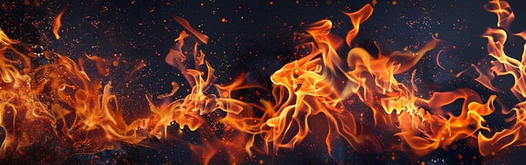 Untamed Beauty of Fiery Waves