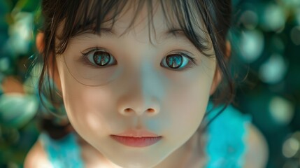 Mesmerized Child Amid Autumn Foliage