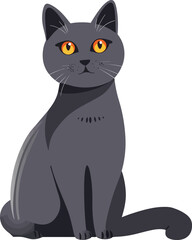 Obraz premium Cat Flat Vector Icon