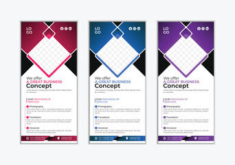 modern business rack card or dl flyer templates