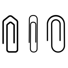 Paperclip icon vector set. Paper clip illustration sign collection. Clip symbol or logo.