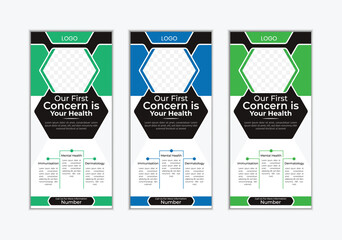 creative medical healthcare rack card or dl flyer design