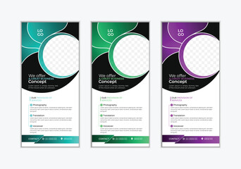 modern business rack card or dl flyer templates