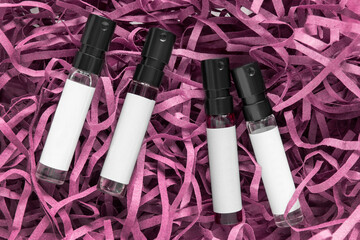 Perfumes in shred paper