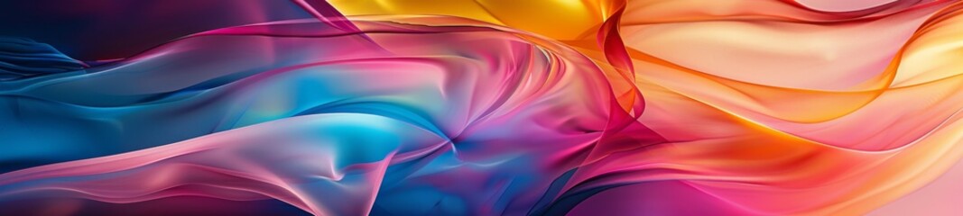 An anamorphic lens turns this abstract colorful background into a mesmerizing maze of twisted, vibrant colors.