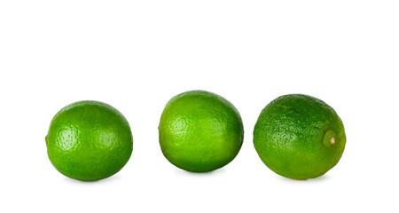 Limes isolated on a white background