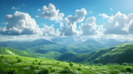 Naklejka premium The majestic mountain scenery