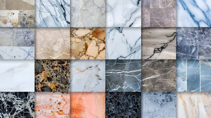 Marble stone granite texture tiles abstract background. Generative AI.