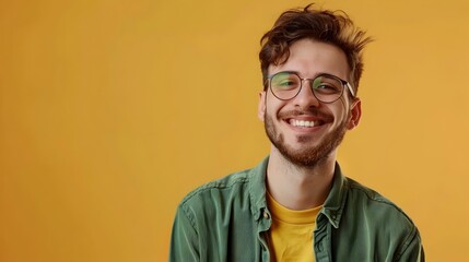 Obraz premium Enthusiastic Young Tutor Thriving in the Digital Classroom