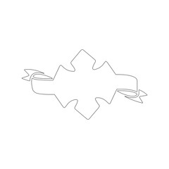  Line Ribbon Banner Silhouettes