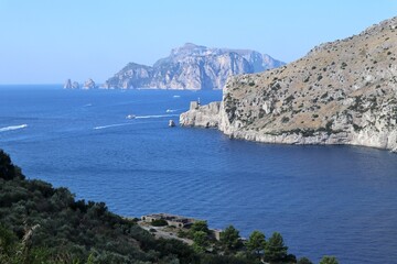 Fototapeta premium Nerano - Scorcio di Capri dall'alto di Punta Penna
