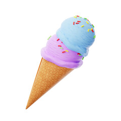 ice cream 3D illustration. dessert. ice