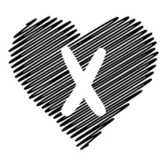  Heart Silhouettes A-Z for Valentine's Day