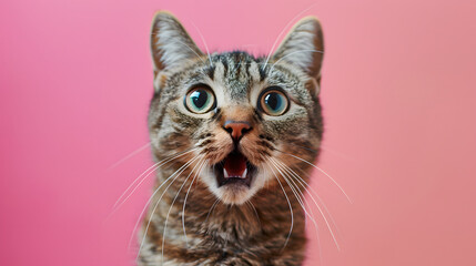 crazy surprised cat