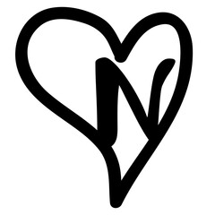  Heart Silhouettes A-Z for Valentine's Day