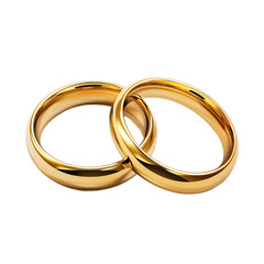 Forever Together Cutouts of Twin Golden Wedding Rings