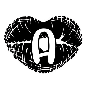 recommend clip art: Kiss Mark Kissing Lips A-Z for Valentine's Day