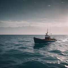 Fototapeta premium boat in the sea