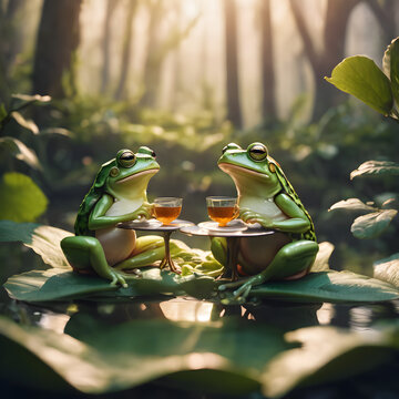 frog on a leaf