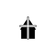 Building Church icon isolated on white background .
