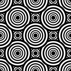 Black circle seamless pattern background 