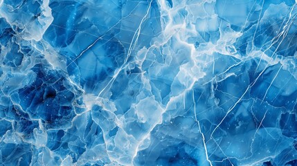 Blue and White Marble Pattern with Silver Highlights - High Resolution