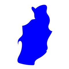 Tébessa blue map