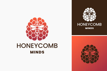 Honey Comb Minds Logo: A creative design featuring a honeycomb pattern, symbolizing organization and innovative thinking. Perfect for consulting firms, educational institutions, or tech companies.