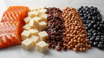 Visual representation of saturated vs. unsaturated fats with food examples.