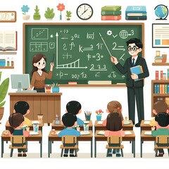 teacher and students
