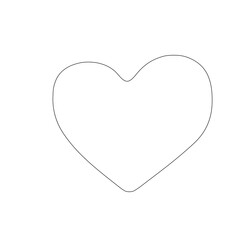 Line Heart Silhouettes for Valentine's Day