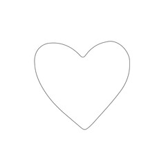 Line Heart Silhouettes for Valentine's Day