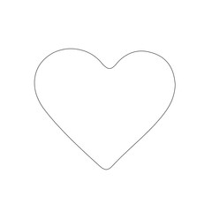 Line Heart Silhouettes for Valentine's Day