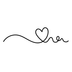 Line Heart Silhouettes for Valentine's Day